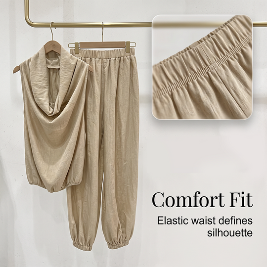 💃 2026 Sale — Over 33,000 Sold!🔥 Chic Draped Halter Neck Jumpsuit – Relaxed Wide-Leg Silhouette ✨