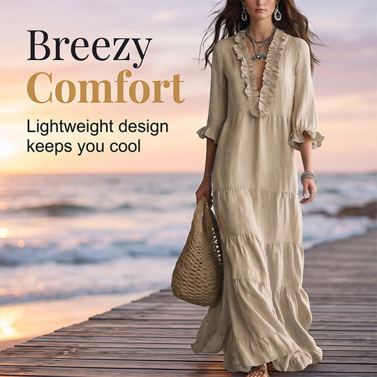 🎉 2026 Sale — Over 34,500 Sold ✨ Square Neck Swing Dress – Women Casual Outfit 🌼
