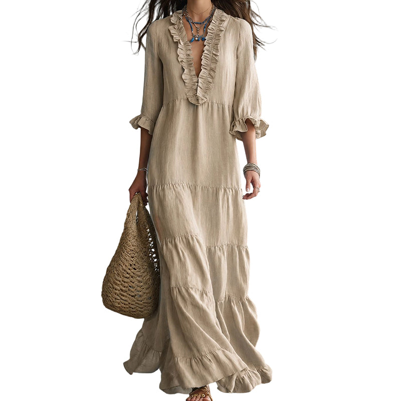 🎉 2026 Sale — Over 34,500 Sold ✨ Square Neck Swing Dress – Women Casual Outfit 🌼