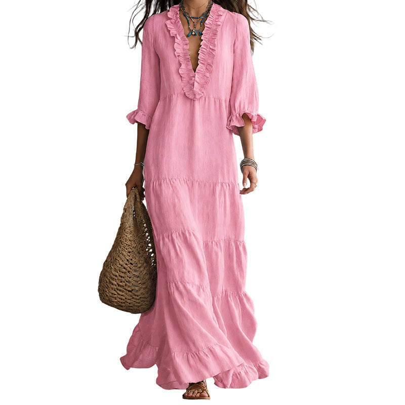 🎉 2026 Sale — Over 34,500 Sold ✨ Square Neck Swing Dress – Women Casual Outfit 🌼