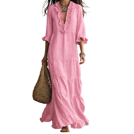 🎉 2026 Sale — Over 34,500 Sold ✨ Square Neck Swing Dress – Women Casual Outfit 🌼