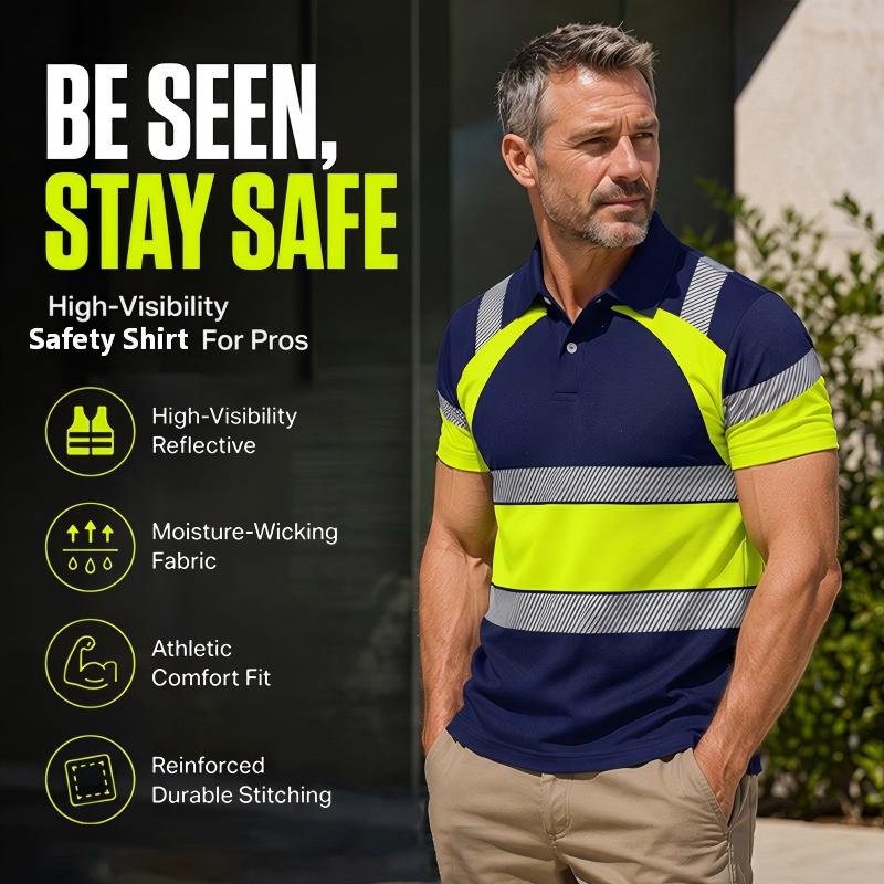 🏃☀️🦺 50% OFF! Round-Neck Hi-Vis Top – Lightweight, visible, great for running.