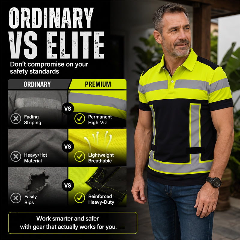 🏃☀️🦺 50% OFF! Round-Neck Hi-Vis Top – Lightweight, visible, great for running.