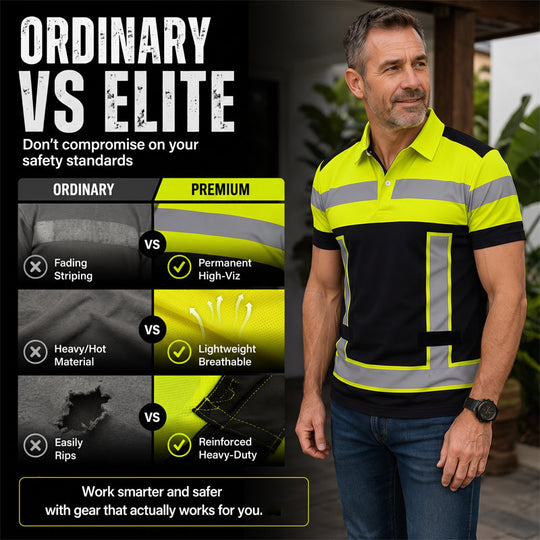 🏃☀️🦺 50% OFF! Round-Neck Hi-Vis Top – Lightweight, visible, great for running.