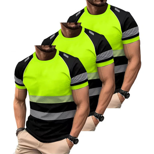 🏃☀️🦺 50% OFF! Round-Neck Hi-Vis Top – Lightweight, visible, great for running.