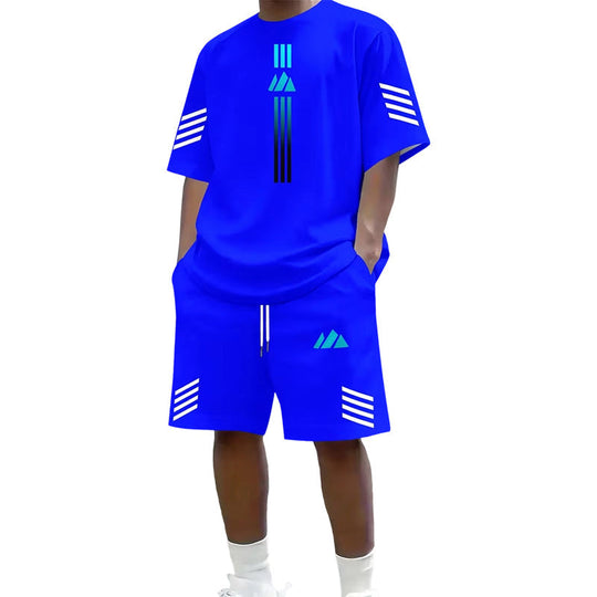 👕 50% OFF NOW! ☀️ Men’s Gradient T-Shirt &amp; Shorts Set – Cool Drips, Zero Fuss 🩳