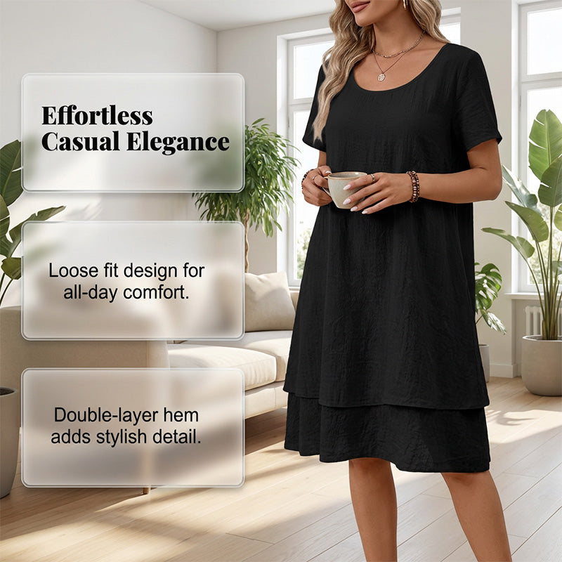👗Women's Casual Loose Fit Short Sleeve Dress