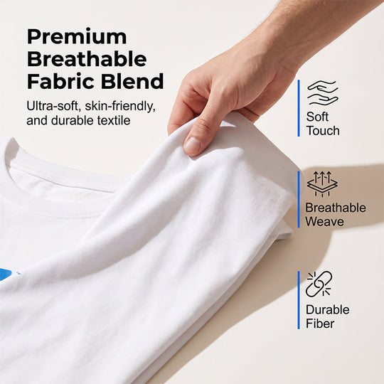 Men’s Short-Sleeved T-Shirt with Back Lettering Print