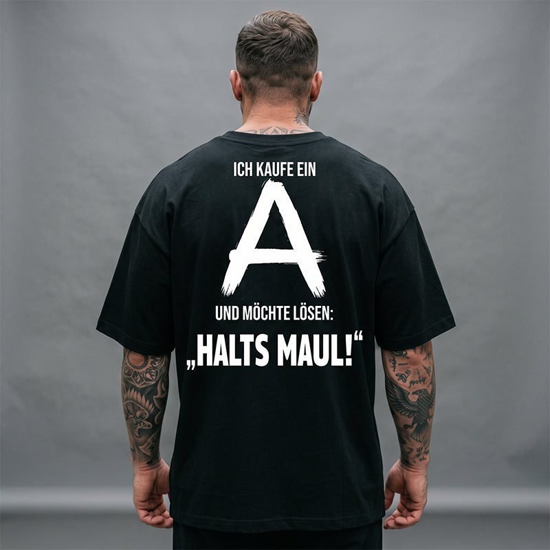 Men’s Short-Sleeved T-Shirt with Back Lettering Print