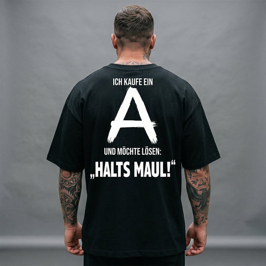 Men’s Short-Sleeved T-Shirt with Back Lettering Print
