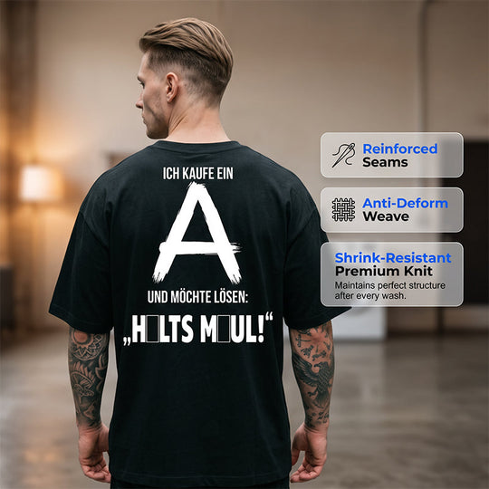 Men’s Short-Sleeved T-Shirt with Back Lettering Print