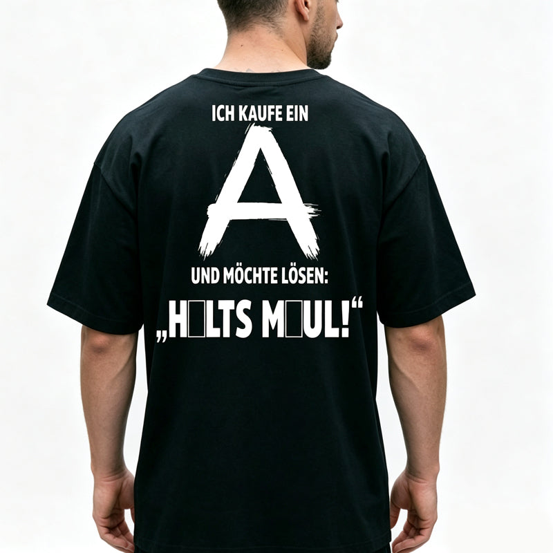 Men’s Short-Sleeved T-Shirt with Back Lettering Print