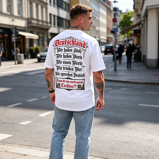 🎉 2026 Sale — Over 21,000 Sold! 💞⏰Deutschland Heritage Printed Short Sleeve Crew Neck T-Shirt for Men