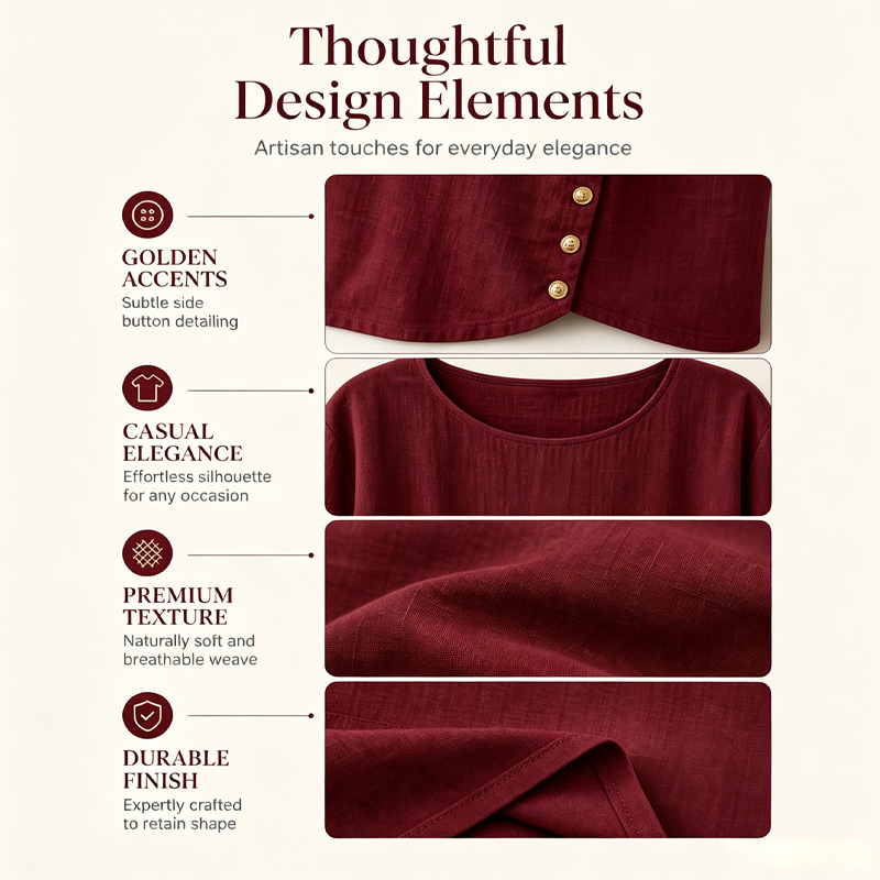 ✨🛍️Fresh Drop - Relaxed Fit Linen Top – Breezy Comfort &amp; Classic Style for Casual Days 🍃