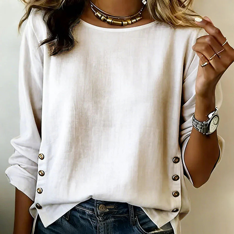 ✨🛍️Fresh Drop - Relaxed Fit Linen Top – Breezy Comfort &amp; Classic Style for Casual Days 🍃