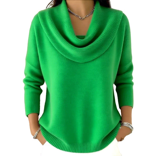 👚New Arrivals - Sequin Cowl Neck Pullover – Soft Ribbed Cuffs &amp; Elegant Drape for Any Occasion 🌿