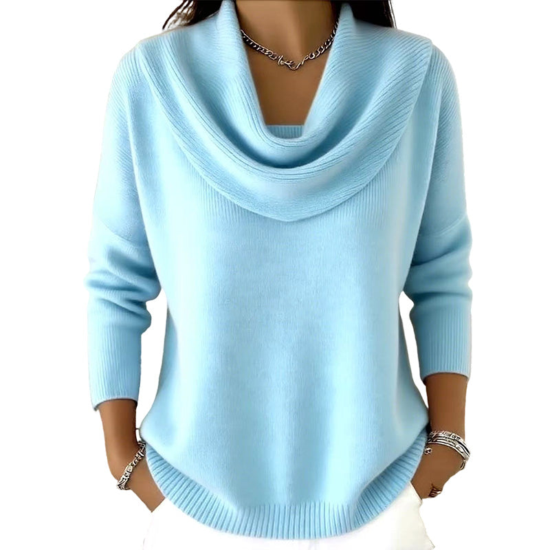 👚New Arrivals - Sequin Cowl Neck Pullover – Soft Ribbed Cuffs &amp; Elegant Drape for Any Occasion 🌿