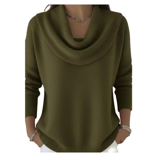 👚New Arrivals - Sequin Cowl Neck Pullover – Soft Ribbed Cuffs &amp; Elegant Drape for Any Occasion 🌿