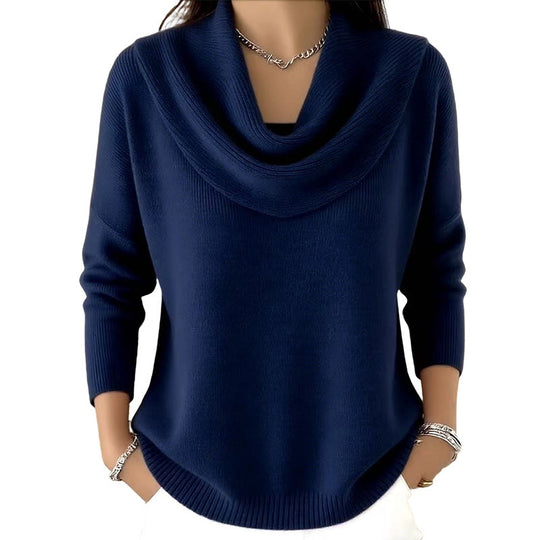 👚New Arrivals - Sequin Cowl Neck Pullover – Soft Ribbed Cuffs &amp; Elegant Drape for Any Occasion 🌿