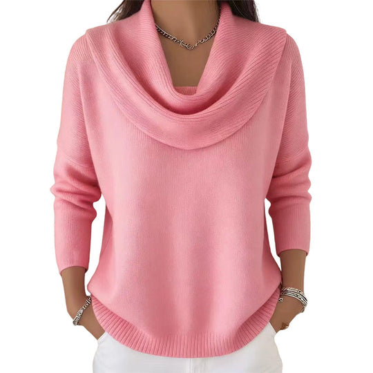 👚New Arrivals - Sequin Cowl Neck Pullover – Soft Ribbed Cuffs &amp; Elegant Drape for Any Occasion 🌿