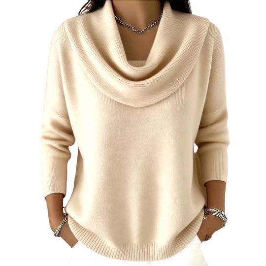 👚New Arrivals - Sequin Cowl Neck Pullover – Soft Ribbed Cuffs &amp; Elegant Drape for Any Occasion 🌿