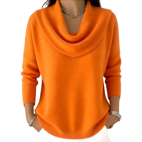 👚New Arrivals - Sequin Cowl Neck Pullover – Soft Ribbed Cuffs &amp; Elegant Drape for Any Occasion 🌿