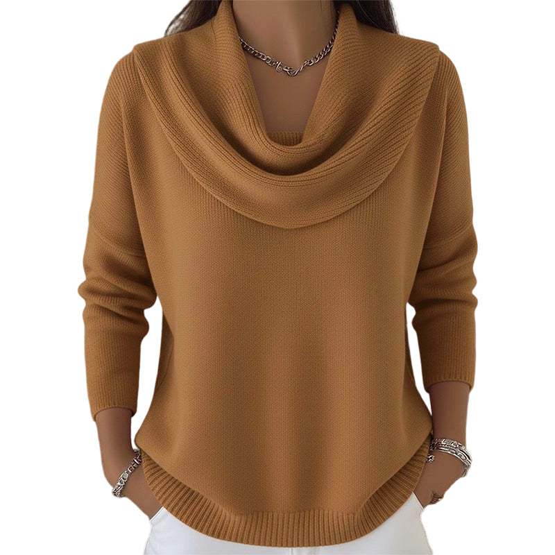 👚New Arrivals - Sequin Cowl Neck Pullover – Soft Ribbed Cuffs &amp; Elegant Drape for Any Occasion 🌿