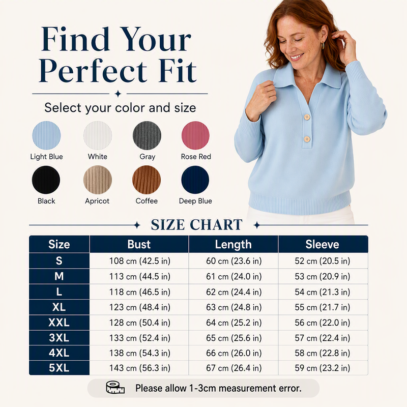 Bestseller🏆👚 Elegant Lapel Collar Knit – Timeless Design &amp; All-Day Comfort for Every Look