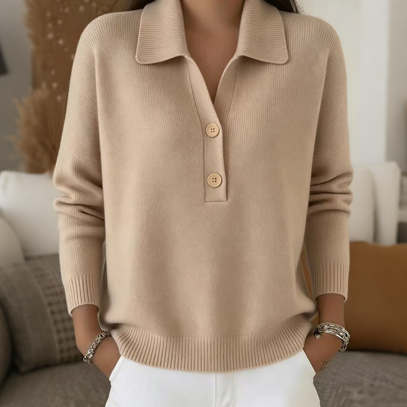 Bestseller🏆👚 Elegant Lapel Collar Knit – Timeless Design &amp; All-Day Comfort for Every Look