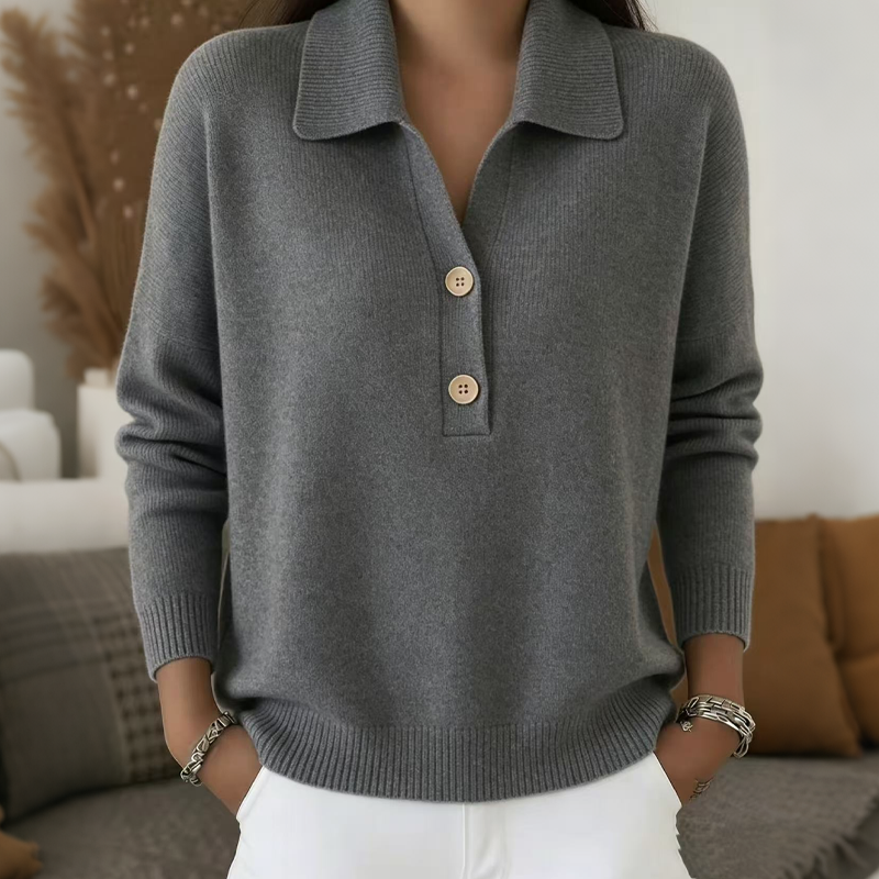 Bestseller🏆👚 Elegant Lapel Collar Knit – Timeless Design &amp; All-Day Comfort for Every Look