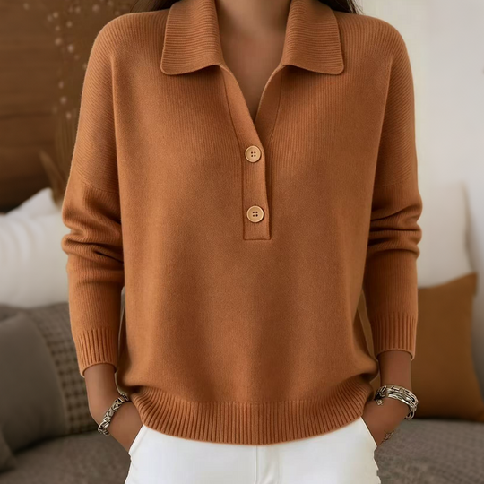 Bestseller🏆👚 Elegant Lapel Collar Knit – Timeless Design &amp; All-Day Comfort for Every Look