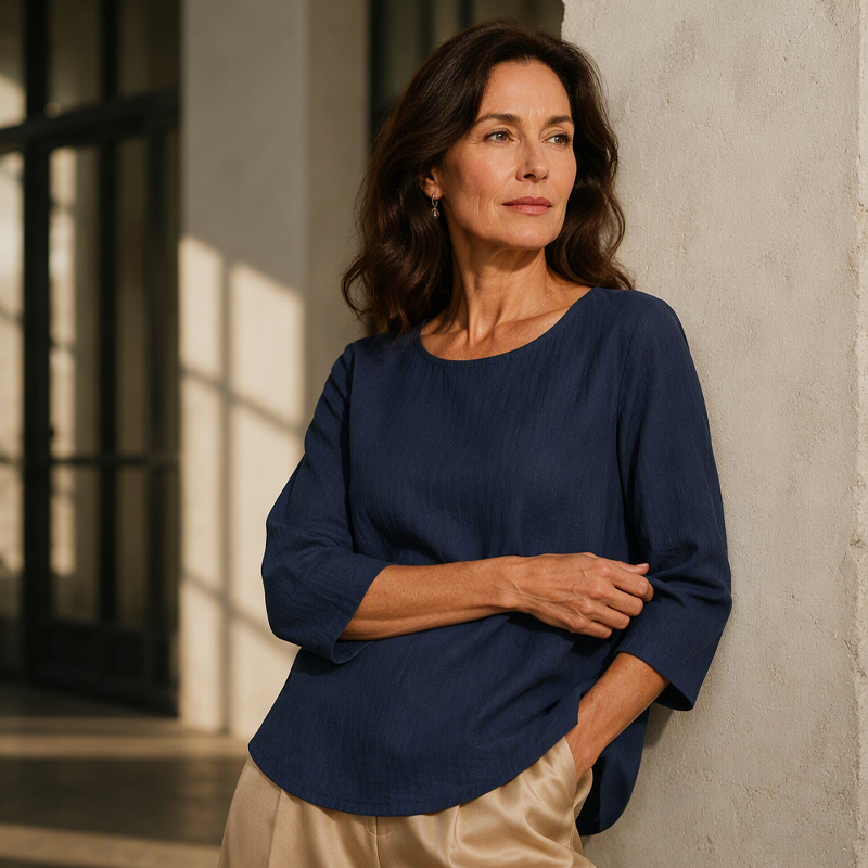 ✨🛍️Fresh Drop - Classic 3/4 Sleeve Tee – Soft Cotton Feel &amp; Versatile Styling for Work or Weekend