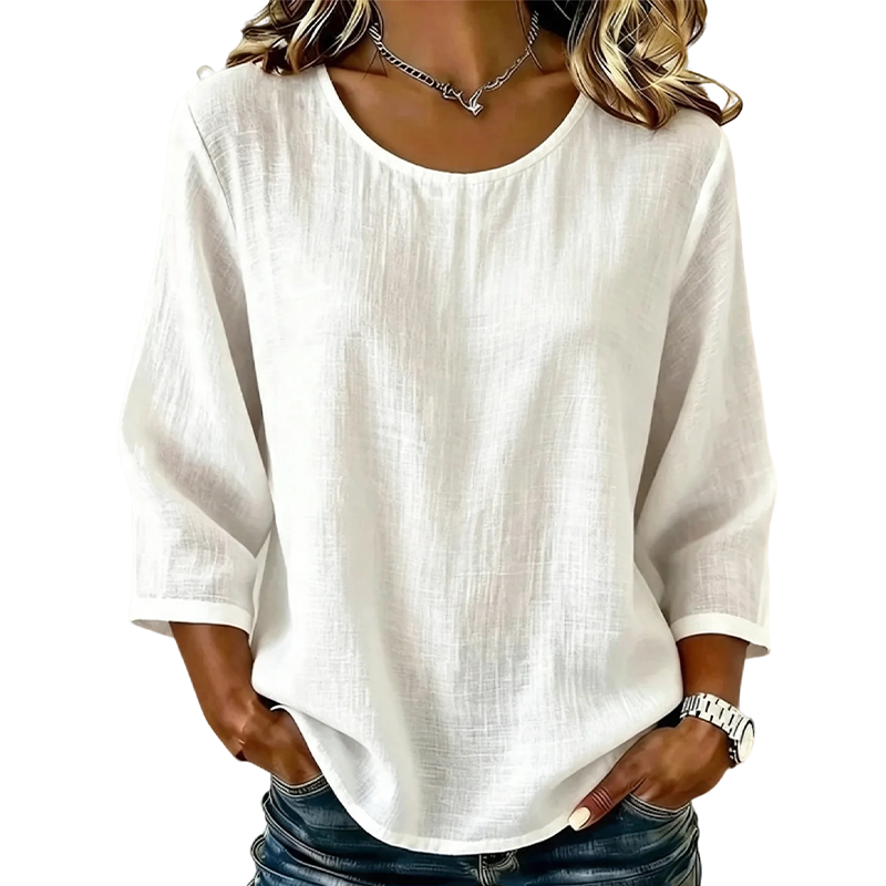✨🛍️Fresh Drop - Classic 3/4 Sleeve Tee – Soft Cotton Feel &amp; Versatile Styling for Work or Weekend