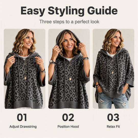 ✨New Arrivals: 50% Off-Women’s Leopard Print Knitted Hoodie 