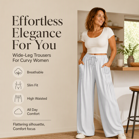 ☀️👖 Wide-Leg Cotton Linen Pants – Versatile Pairing for Work, Weekends &amp; Travel