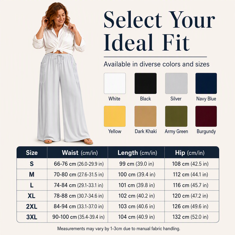 ☀️👖 Wide-Leg Cotton Linen Pants – Versatile Pairing for Work, Weekends &amp; Travel