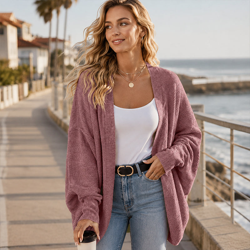 ☀️🧥New Arrivals - Open Front Batwing Cardigan – Breezy Layer for Work, Travel & Casual Outings