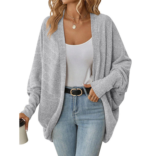 ☀️🧥New Arrivals - Open Front Batwing Cardigan – Breezy Layer for Work, Travel &amp; Casual Outings