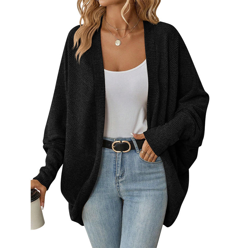 ☀️🧥New Arrivals - Open Front Batwing Cardigan – Breezy Layer for Work, Travel &amp; Casual Outings