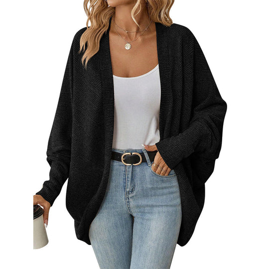 ☀️🧥New Arrivals - Open Front Batwing Cardigan – Breezy Layer for Work, Travel &amp; Casual Outings