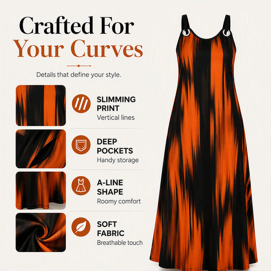 👗New Arrivals - Striped Sleeveless Midi Dress – Breathable Comfort &amp; Versatile Fit for All Body Types