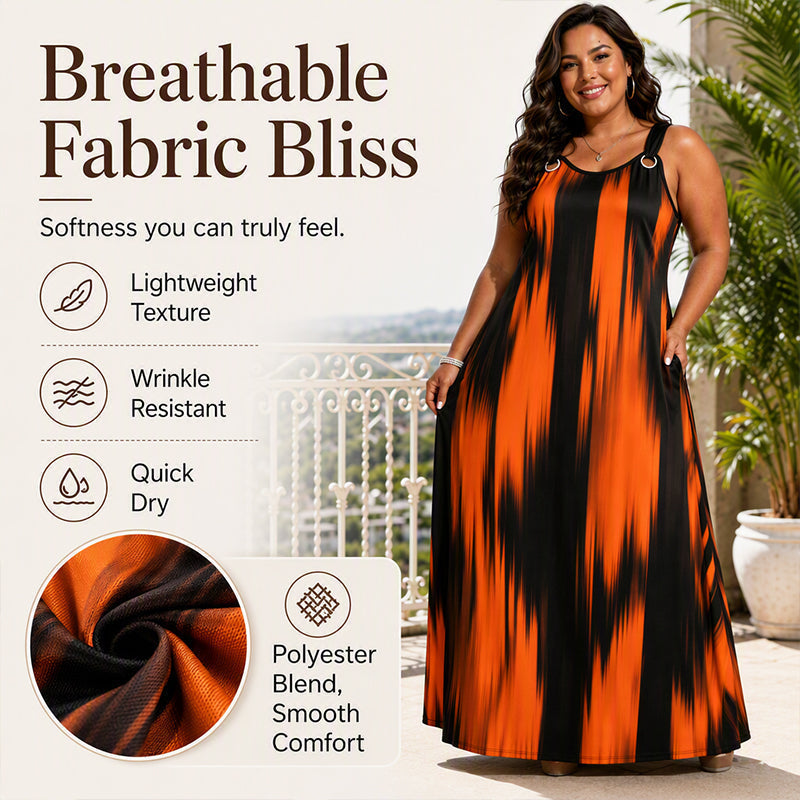 👗New Arrivals - Striped Sleeveless Midi Dress – Breathable Comfort &amp; Versatile Fit for All Body Types