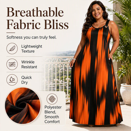 👗New Arrivals - Striped Sleeveless Midi Dress – Breathable Comfort &amp; Versatile Fit for All Body Types