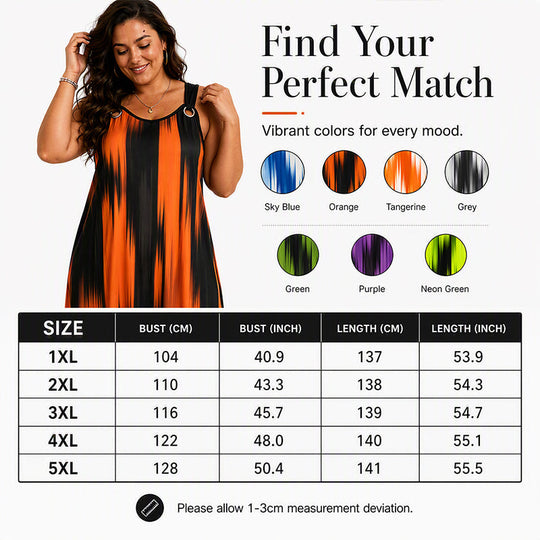 👗New Arrivals - Striped Sleeveless Midi Dress – Breathable Comfort &amp; Versatile Fit for All Body Types
