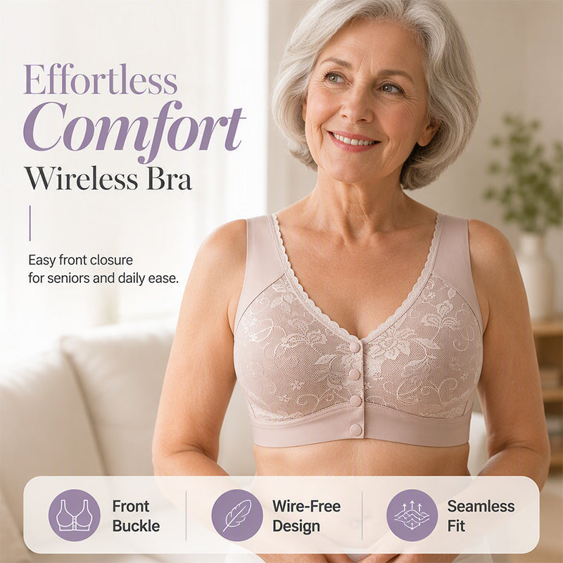 ⏰Buy 1 Get 1 Free💃Front Closure Wire-Free Bra for Elderly Women Seamless Vest Style Plus Size