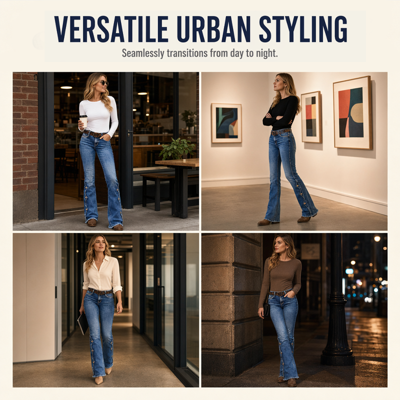 ⏰Last Day Sale 60% Off💃Women High Waisted Distressed Flare Jeans