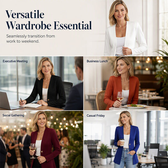 🧥Seasonal Style - Tailored Blazer with One-Button Closure – Breathable Comfort &amp; Crisp Lines for Every Occasion