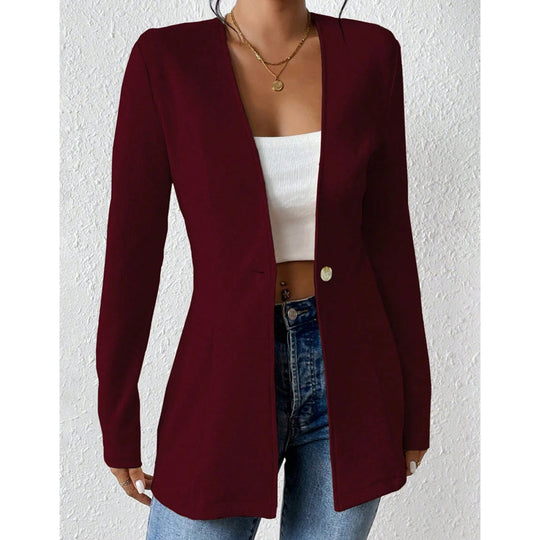 🧥Seasonal Style - Tailored Blazer with One-Button Closure – Breathable Comfort &amp; Crisp Lines for Every Occasion