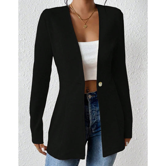 🧥Seasonal Style - Tailored Blazer with One-Button Closure – Breathable Comfort &amp; Crisp Lines for Every Occasion