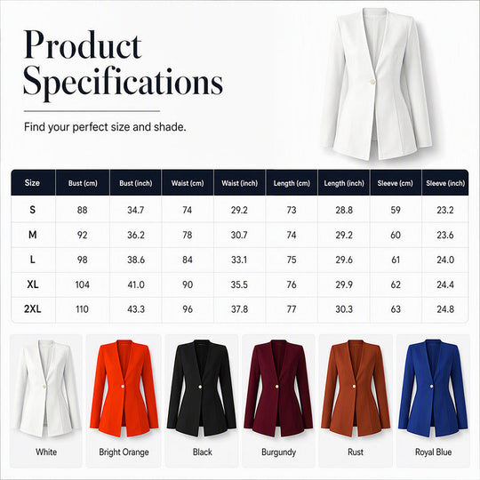 🧥Seasonal Style - Tailored Blazer with One-Button Closure – Breathable Comfort &amp; Crisp Lines for Every Occasion